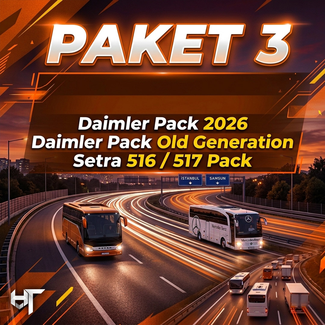 ETS 2 - Daimler New and Old & Setra Pack (PAKET 3)